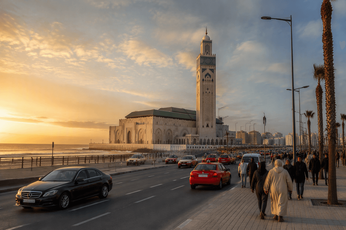 Days 1–2: Casablanca → Rabat (modern capitals)